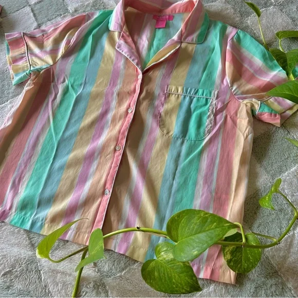 🌸Striped Pastel Pajama Set - Picture 6 of 11